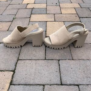 Steve Madden Y2K Suede Leather Chunky Heel